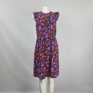 J. Crew Silk Flower Ruffle Sleeve Dress Size 12